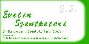 evelin szentpeteri business card